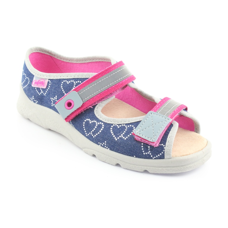Scarpe per bambini Befado 869Y134 blu navy rosa multicolore 2