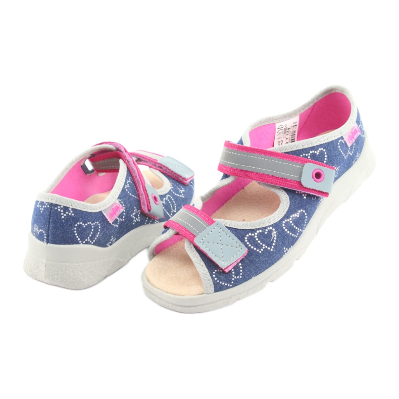 Scarpe per bambini Befado 869Y134 grigio rosa blu navy 4