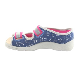 Scarpe per bambini Befado 869Y134 grigio rosa blu navy 2