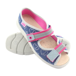 Scarpe per bambini Befado 869Y134 grigio rosa blu navy 3