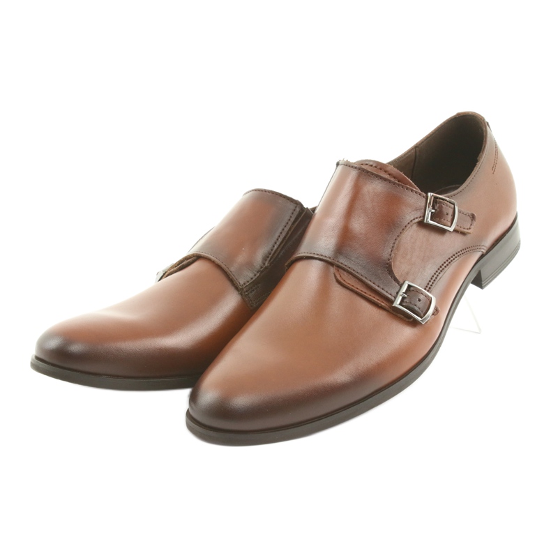 Tur Scarpe formali Monki in pelle con fibbia marrone 3