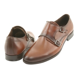 Tur Scarpe formali Monki in pelle con fibbia marrone 4