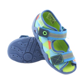 Pantofole Befado 250P059 blu, verdi arancia verde 3