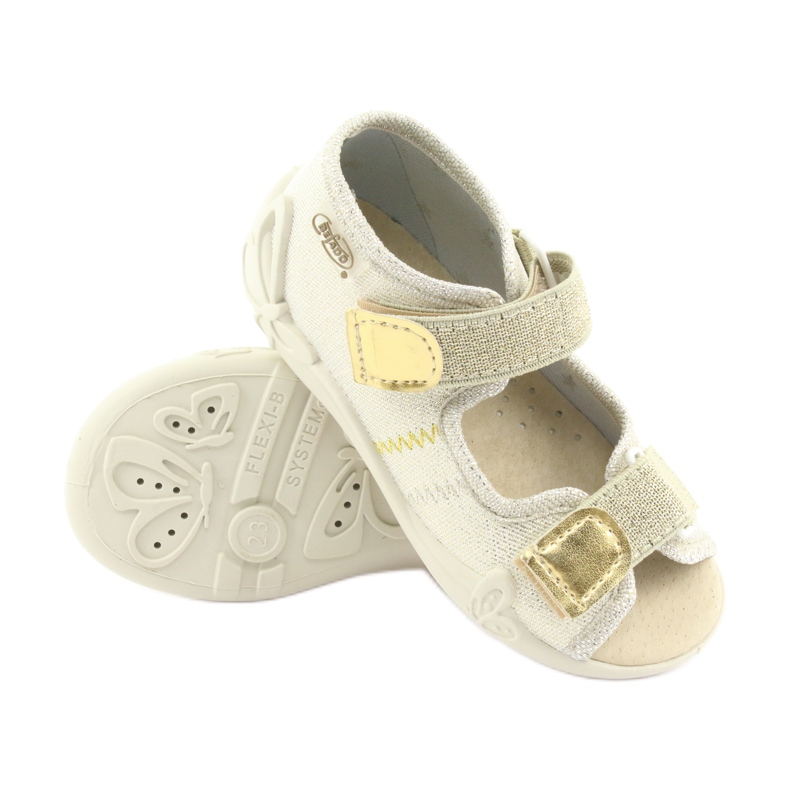 Scarpe per bambini Befado gialle 342P003 marrone giallo 3