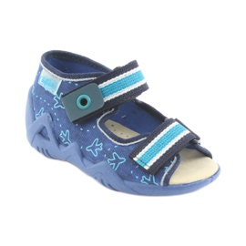 Scarpe da bambino Befado gialle 350P004 blu blu navy 2