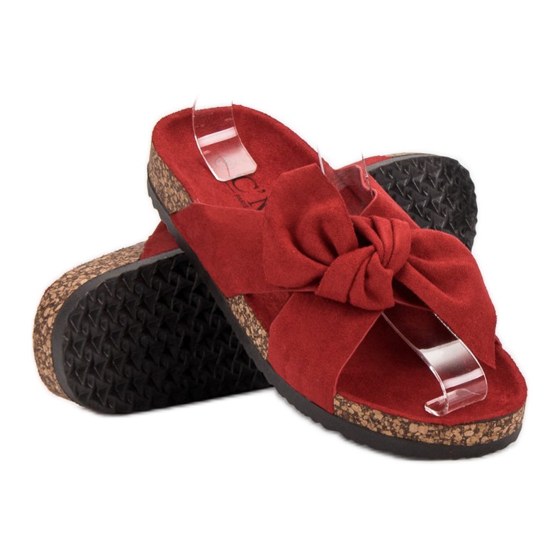 Cm Paris Pantofole in pelle scamosciata rosso 1