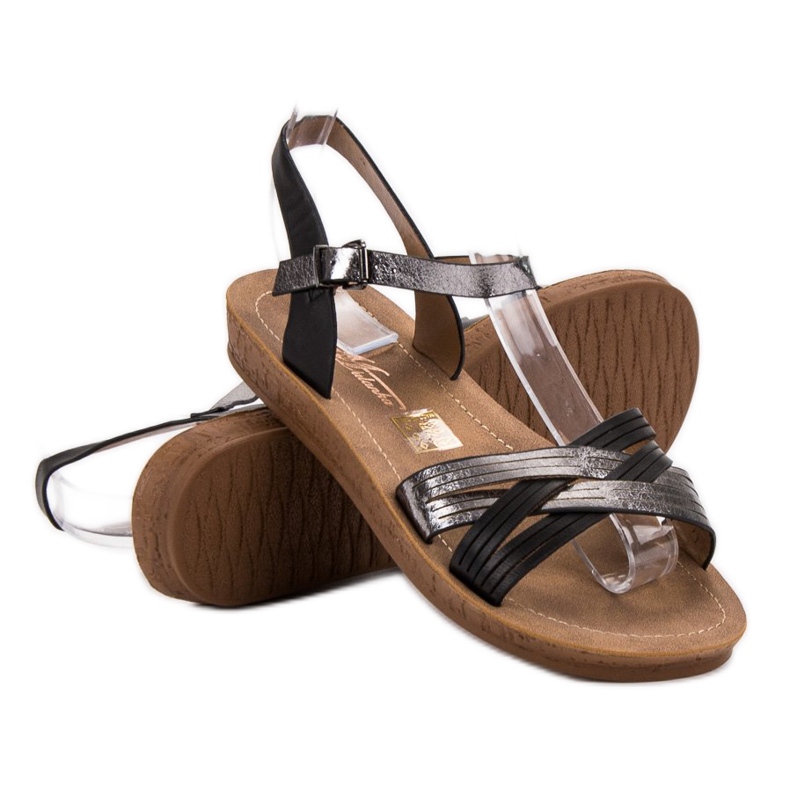 SHELOVET Sandali comodi nero 1