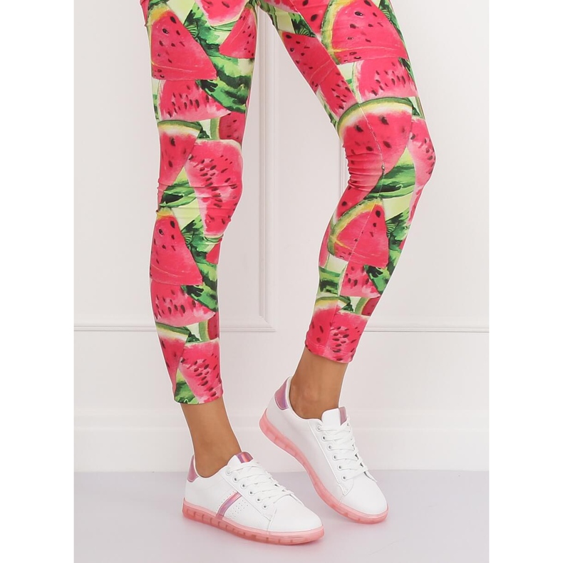 Sneakers da donna bianche e rosa 2B9XX923 WHITE / ROSERED bianca 1