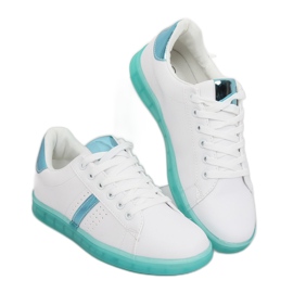 Sneakers da donna bianche e verdi 2B9XX923 WHITE / GREEN bianca verde 3