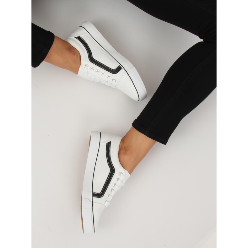 Sneakers da donna bianche BL117P White bianco 1