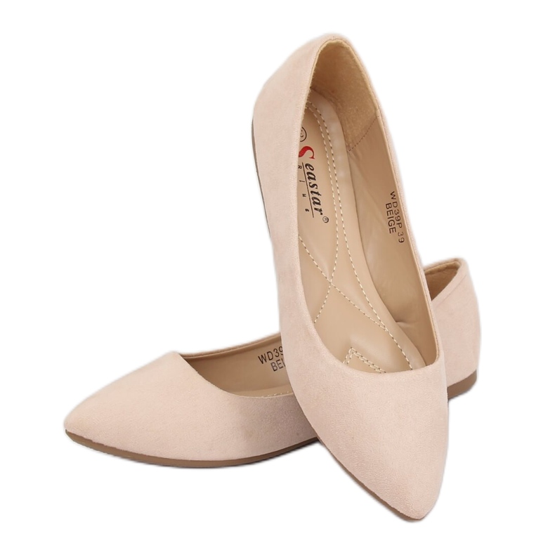 Ballerine mandorla beige punte WD39P Beige 1