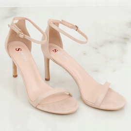 Sandali beige su tacco alto NF-31P Beige 1