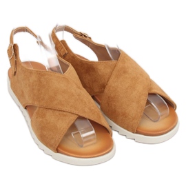 Cammello 9003 Sandali da donna color cammello marrone 1