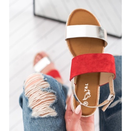 SHELOVET Sandali comodi rosso 2