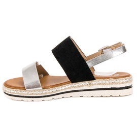 SHELOVET Sandali comodi nero grigio 1