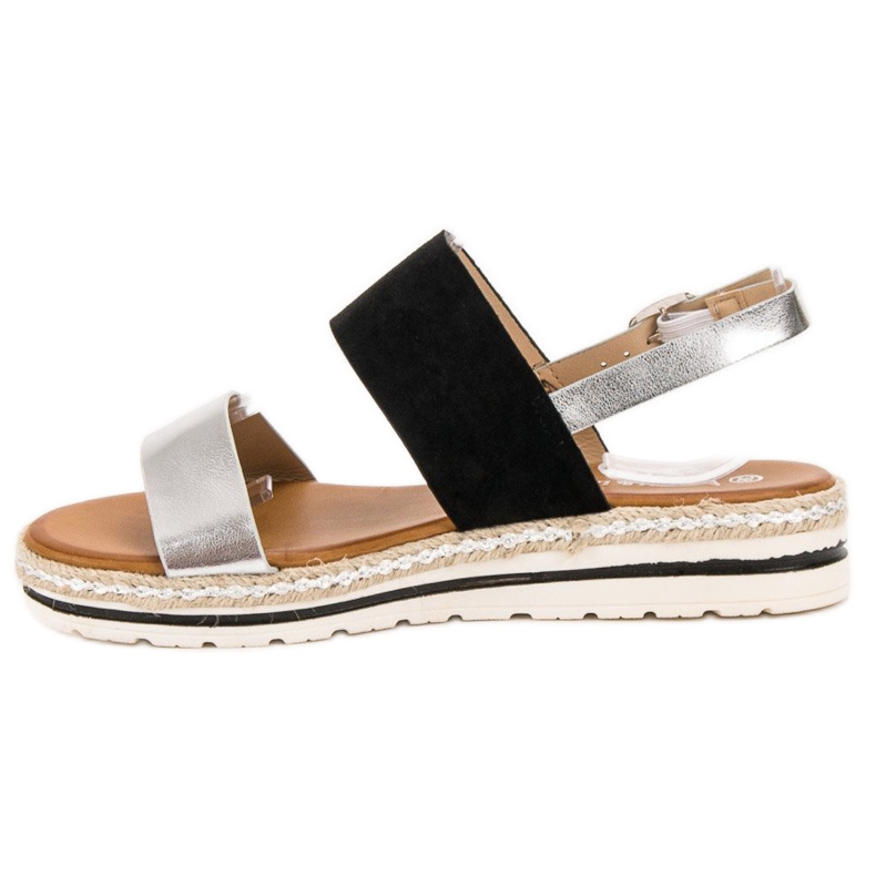 SHELOVET Sandali comodi nero grigio 1