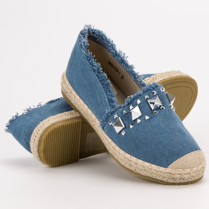 Bestelle Espadrillas Con Borchie blu 2