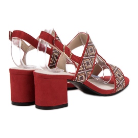 Goodin Sandali con tacco alto rosso 2