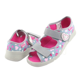 Scarpe per bambini Befado 969Y133 rosa grigio 4