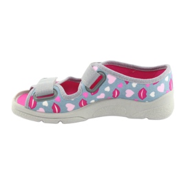 Scarpe per bambini Befado 969Y133 rosa grigio 2