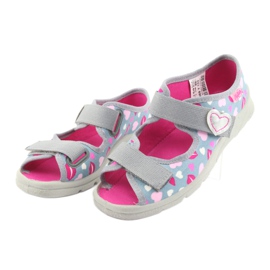 Scarpe per bambini Befado 969Y133 rosa grigio 3