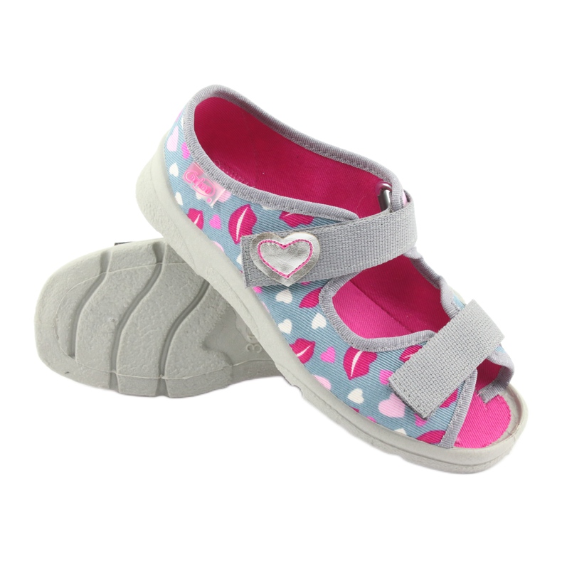 Scarpe per bambini Befado 969Y133 rosa grigio 5