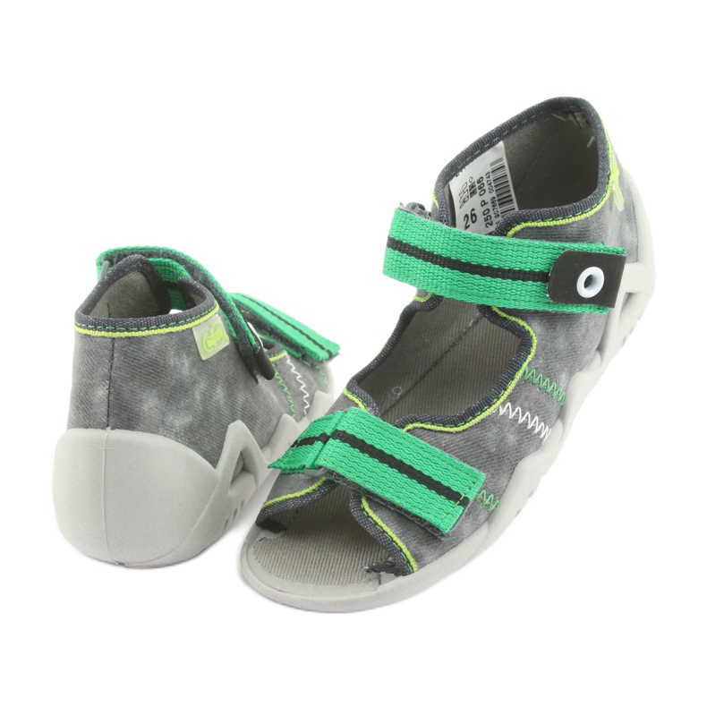 Scarpe per bambini Befado 250P066 grigio verde 4