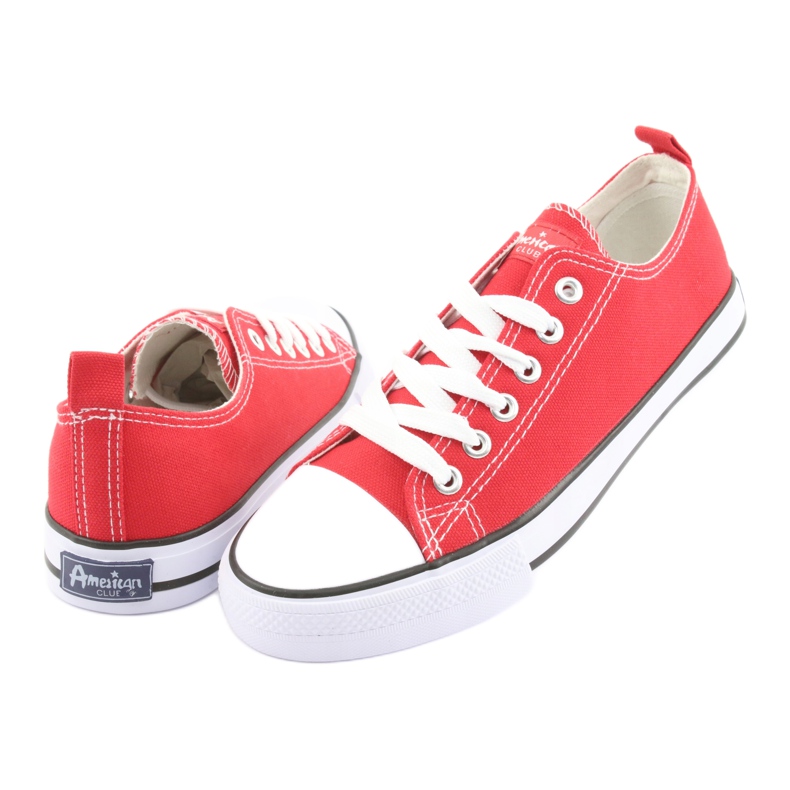 American Club Sneaker rosse LH18 legate da donna rosso 4