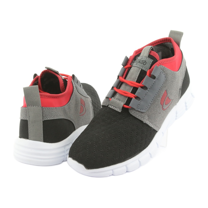 Scarpe sportive per bambini Befado 516Y037 nero rosso grigio 3