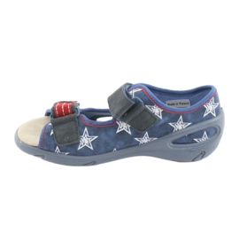 Scarpe per bambini Befado pu 065X119 bianca rosso blu 2