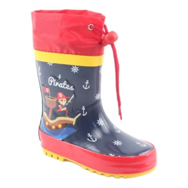 American Club Stivali da pioggia per bambini American Pirat rosso blu navy 1