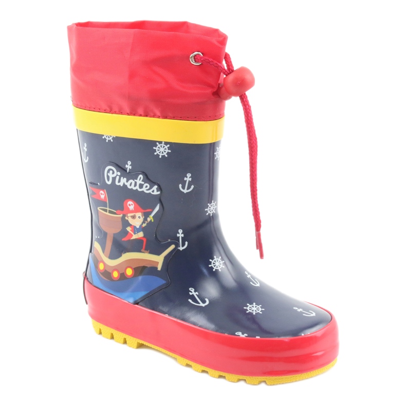 American Club Stivali da pioggia per bambini American Pirat rosso blu navy 1