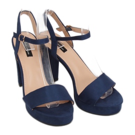 Sandali sulla piattaforma HJ101 Blue blu navy 1