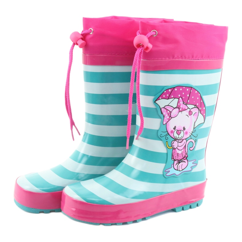American Club Wellies americani Gattino dopo la mostra rosa verde 3