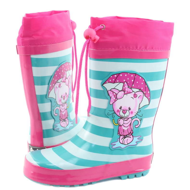 American Club Wellies americani Gattino dopo la mostra rosa verde 4