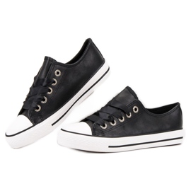 SHELOVET Scarpe da ginnastica legate con un nastro nero 1