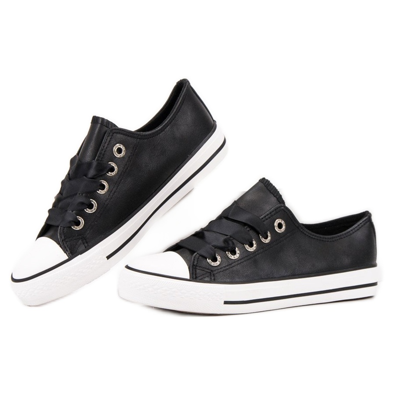 SHELOVET Scarpe da ginnastica legate con un nastro nero 1
