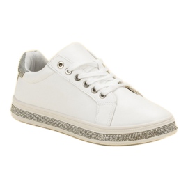 SDS Scarpe Sportive Con Cubic Zirconia bianco 1