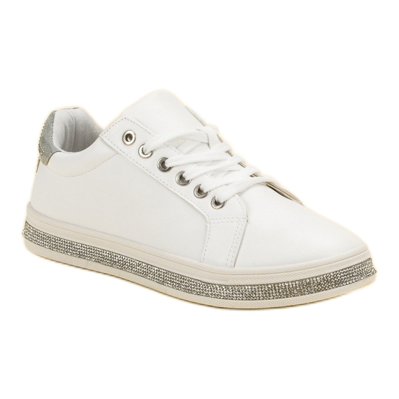SDS Scarpe Sportive Con Cubic Zirconia bianca 1