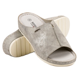 Goodin Pantofole d'argento grigio 2
