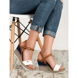 Goodin Sandali alla moda bianco marrone 2