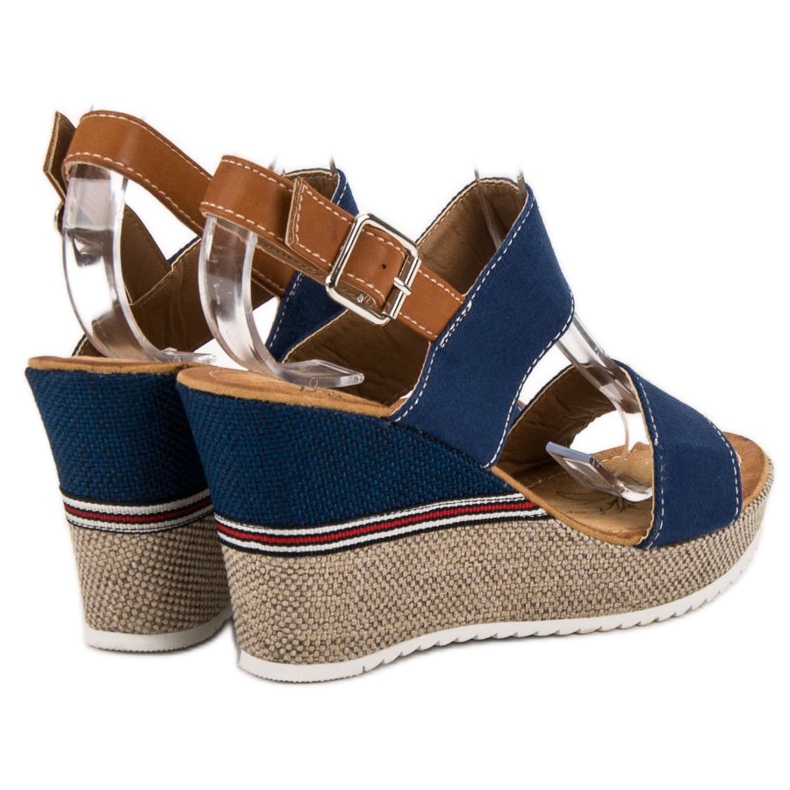 Goodin Sandali di jeans marrone blu 1