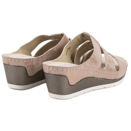 Goodin Sandali con zeppa rosa 1