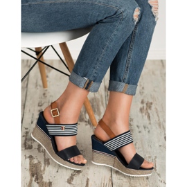 Goodin Sandali da marinaio su zeppa bianca marrone blu multicolore 1