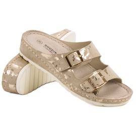 Goodin Pantofole Con Fibbia giallo 1