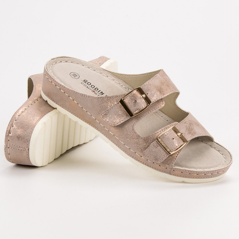Goodin Pantofole Con Fibbia rosa 1