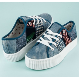 Kylie Sneakers da donna sulla piattaforma blu 1