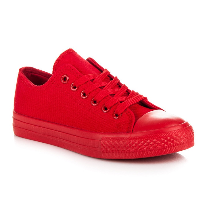 Sneakers basse allacciate rosso 2