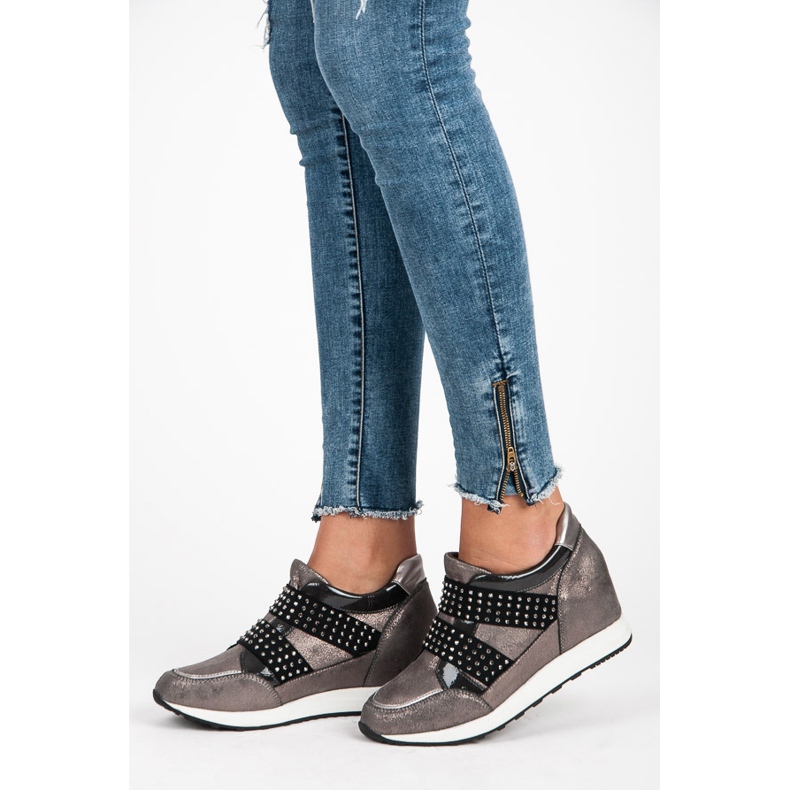 Kylie Sneakers con zeppa di roccia viola 2