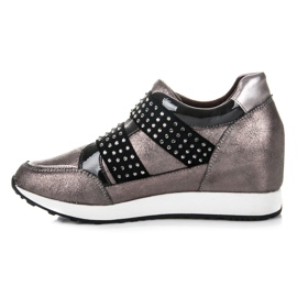 Kylie Sneakers con zeppa di roccia viola 1
